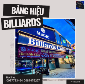 Bảng Hiệu Bida – Tạo Sức Hút Kinh Doanh Ngay Từ Ngoài Cửa