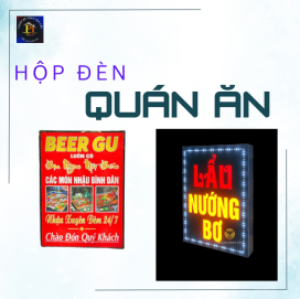 Hộp đèn quán ăn – Bí quyết thu hút khách hàng từ cái nhìn đầu tiên