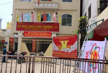 Bảng hiệu pano ủy ban phường 1