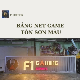 Bảng Hiệu Net Game – Tôn Sơn Màu: Giải Pháp Tiết Kiệm & Bền Đẹp Cho Phòng Máy Tại TP.HCM